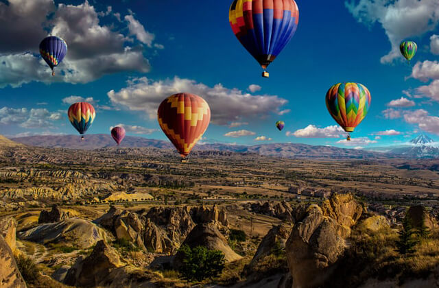 Cappadocia, Turkey, from a hot air balloon